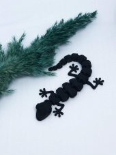 3D Hareketli Oyuncak Kertenkele - Siyah thumbnail 3