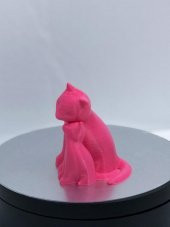 3D Anne ve Yavru Kedi Figürlü Biblo / Oyuncak - 3