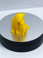 3D Anne ve Yavru Kedi Figürlü Biblo / Oyuncak - 1