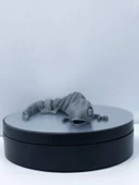 3D Hareketli Bukalemun Figürlü Oyuncak - Gri thumbnail 4