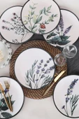 Keramika Keraart Çiçek Bahçesi Servis Tabağı 25 Cm 6 Adet - 18938-39-40-41-42-43 thumbnail 1