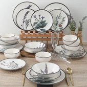 Keramika Keraart Çiçek Bahçesi Yemek Takımı 24 Parça 6 Kişilik 18938 -39-40-41-42-43-68 - 8