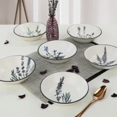 Keramika Keraart Çiçek Bahçesi Yemek Tabağı 18 cm 6 Adet - 1