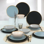 Keramika Safir Gri Yemek Takımı 6 Kişilik 24 Parça 624-995 - 3