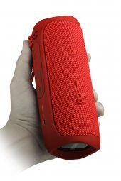 Boom Kırmızı Taşınabilir Ses Bombası Kablosuz Bluetooth Hoparlör Speaker Yüksek Ses Çoklu Bağlantı - 2