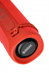 Boom Kırmızı Taşınabilir Ses Bombası Kablosuz Bluetooth Hoparlör Speaker Yüksek Ses Çoklu Bağlantı - 5