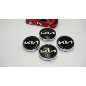 Kia Yeni Nesil Logo Jant Göbeği Kapak Seti 60mm - 2