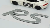 DK Tuning Porsche RS Bagaj Gümüş Krom ABS Yazı Logo Amblem - 4