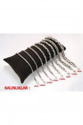 5.2mm Yuvarlak Kral Model 925 Ayar Erkek Gümüş Kolye Zincir 246266144 - 5