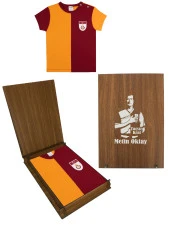 Galatasaray Bebek Metin Oktay Forma Tshırt Hediye Ahşap Kutulu - 6