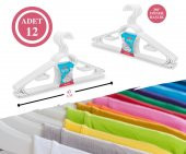 FLORA BÜYÜK BOY SMART ELBİSE ASKISI 12Lİ 42 cm F312 - 1