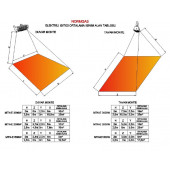 3000w Kumandalı Normgas İnfrared Dış Mekan Isıtıcı Heating Systems siyah - 7
