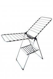 Siyah Kurutmalık Çamaşır Kurutma Askılığı Kalın Borulu Mandal Sepetlı Pra-187291-7637 - 3