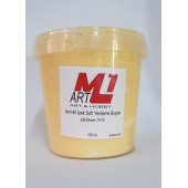 M1 ART Su Bazlı Vernikli İpek Soft Yenileme Boyası KREM 1000.ml-Mobilya,cam,mermer,beyaz eşya,fayans,seramik,parke - 1