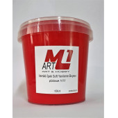 M1 ART Su Bazlı Vernikli İpek Soft Yenileme Boyası KIRMIZI 1000.ml-Mobilya,cam,mermer,beyaz eşya,fayans,seramik,parke - 1