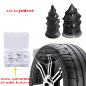 Motosiklet Araba Oto Lastik Tamir Kiti 10 Parça Kauçuk Vida Seti Kolay Vida Lastik Yaması - 3