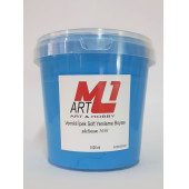 M1 ART Su Bazlı Vernikli İpek Soft Yenileme Boyası TURKUAZ 1000.ml-Mobilya,cam,mermer,beyaz eşya,fayans,seramik,parke - 1