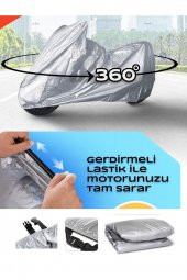 AutoEN Arora AR 50-8 Espresso Arka Çantalı Su Geçirmez Miflonlu Motosiklet Brandası - 4