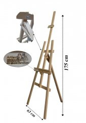 Akrilik Boya Resim Başlangıç Seti Adel 12 Renk Akrilik Boya Şövalye 2 Tuval 35x50 Fırça Spatula Şövale - 2