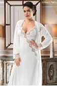Sistina Bayan Ekru Dantelli Penye Çeyizlik 6 lı Set 1537 - 2