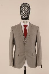 Yelekli Takım Elbise Slim Fit - 3