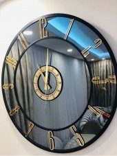 harika crown GERÇEK AYNALI DEKORATİF DUVAR SAATİ (40 CM) - 2