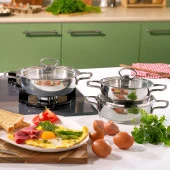 Schafer Cookhaus Çelik Sahan Seti 6 Parça-Gümüş - 2