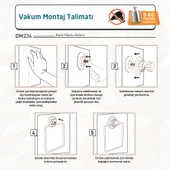 TEKNOTEL DELME VİDA MATKAP YOK! VAKUMLU KARE HAVLULUK MAT SİYAH DM234 - 4