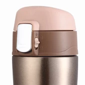 Kilit Sistemli Sızdırmaz 304 Paslanmaz Çelik 450 Ml Çift Katmanlı Termos BPA İçermez FLYON-887GOLD - 6