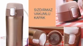 Kişiye Özel Isim Baskılı Kilit Sistemli Sızdırmaz 304 Paslanmaz Çelik 450 Ml Çift Katmanlı Termos - 3