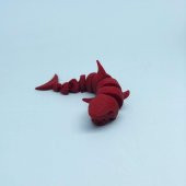 3D Hareketli Köpek Balığı Figürlü Oyuncak - Kırmızı - 3