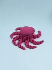 3 Boyutlu Hareketli Ahtapot Oyuncak & Masa Dekoru - Pembe - 1