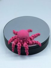3 Boyutlu Hareketli Ahtapot Oyuncak & Masa Dekoru - Pembe - 5