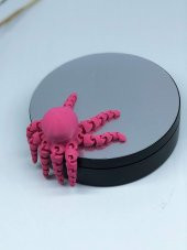 3 Boyutlu Hareketli Ahtapot Oyuncak & Masa Dekoru - Pembe - 7