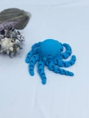 3 Boyutlu Hareketli Ahtapot Oyuncak & Masa Dekoru -Mavi thumbnail 3