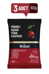 Shazel Vişneli Hazır Türk Kahvesi 100 gr. x 3 Adet - 1