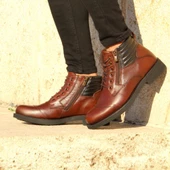 Burç 2939 Erkek Hakiki Deri Bot - 1