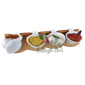 Ahşap Stantlı Seramik Sosluk 4'Lü - 1