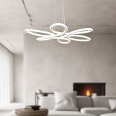 TT Aydınlatma TT308-BY  Papatya Modeli Mat Beyaz 2 Renk Modüllü Led Avize - 4