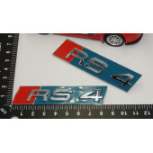 Audi RS4 Yeni Nesil Turkuaz 3M 3D Ön Panjur Ve Bagaj Logo Seti Orjinal ürün - 6