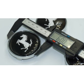 DK Tuning Ferrari Gümüş Siyah Jant Göbeği Kapak Seti 60mm - 5