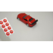 Volkswagen R Line Logo Jant Torpido Direksiyon 9mm Damla Sticker Logo Seti - 1