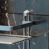 TEKNOTEL İKİ KATLI LAMALI BANYO RAFI KANCALI KROM ES067H - 3