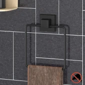 TEKNOTEL DELME VİDA MATKAP YOK! easyFIX YAPISKANLI KARE HAVLULUK MAT SİYAH EF234 - 1