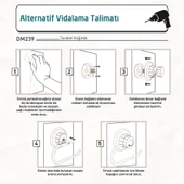 TEKNOTEL DELME VİDA MATKAP YOK!  VAKUMLU TUVALET KAĞITLIK MAT SİYAH DM239 - 4