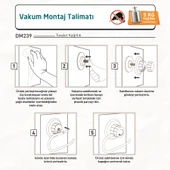 TEKNOTEL DELME VİDA MATKAP YOK!  VAKUMLU TUVALET KAĞITLIK MAT SİYAH DM239 - 3