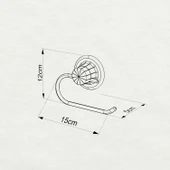 TEKNOTEL DELME VİDA MATKAP YOK!  VAKUMLU TUVALET KAĞITLIK MAT SİYAH DM239 - 2