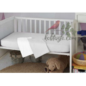 Brillant Bebek Lastikli Penye Çarşaf Beyaz - 1