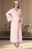 Mecit 5354 Bayan Hamile Lohusa Pudra Sabahlık Gecelik Takımı thumbnail 5