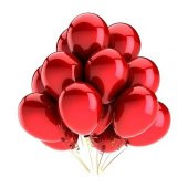 Metalik Balon Kırmızı - 25 Adet - 1
